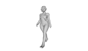 Printle E Femme 997T-Gorgeous Woman Walking Casual Figure for Dioramas Train Set - Picture 1 of 11