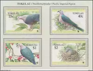 TOKELAU 1995 WWF Birds Doves Mi 210-213 MNH(**) - Picture 1 of 1