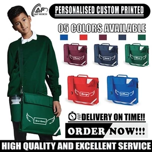 Personalised Quadra Junior Book Bag strap School College Your Name Unisex QD457 - Picture 1 of 11