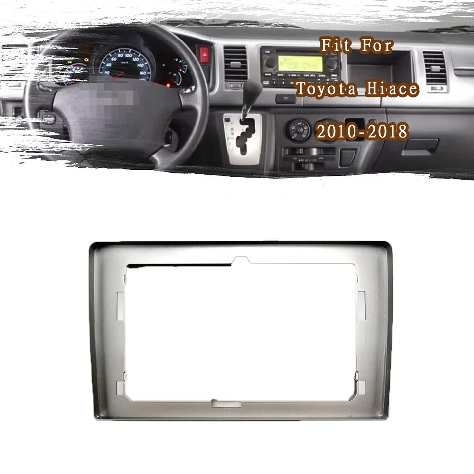 Best Fascia Stereo Radio Bezel Panel Frame Trim 2 Din For Toyota Hiace 2010-2018 - Image 1 of 1