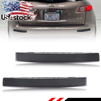 2 luces reflectoras traseras de parachoques con lente de humo para Infiniti FX35 FX45 2003-2008 Foto 1 de 4