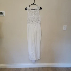 Lulus Alluring Amour White Embroidered Lace Jumpsuit, 2065896, Size M, $50 - Picture 1 of 8