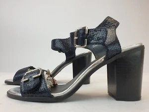 F&F Sandals Ladies Womens Size 5 EU 38 Navy Chapped Ankle Shoes - Picture 1 of 11