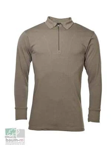 Langärmliges Trikothemd der Bundeswehr Reißverschluss Unterhemd Rolli Cotton - Picture 1 of 12