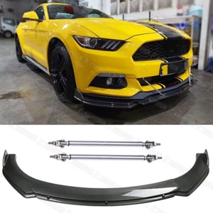 Kit de carrocería divisor de labios y varillas de puntal de fibra de carbono para Ford Mustang GT - Imagen 1 de 16