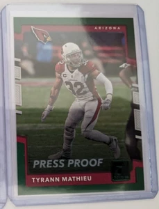 Donruss Press Proof Green Tyrann Mathieu #37 Arizona Cardinals 2017 🏈 - Imagen 1 de 1