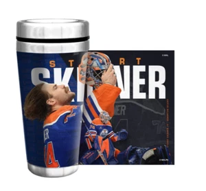 Edm Oilers NHL Metal Stainless Hot Cold Beverage Tumbler Stuart Skinner - Picture 1 of 1
