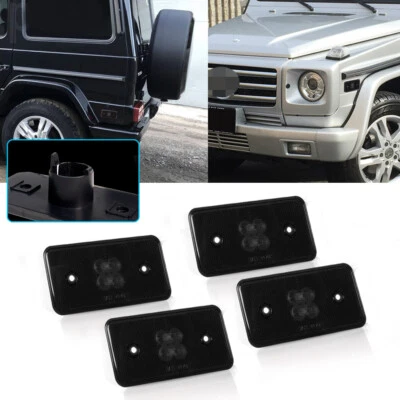 Smoked Front Rear Side Marker Light Housings For 2002-15 Mercedes Benz G550 G500 - Image 1 of 4
