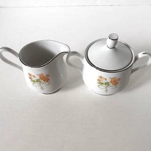 Vtg Ekco Int. China~Floral Generation Pattern~Creamer & Sugar Bowl~70's Japan - Picture 1 of 11