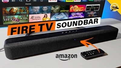 Звуковая панель Amazon Fire TV, компактный динамик 2.0 с DTS Virtual:X и Dolby Audio - Изображение 1 из 4