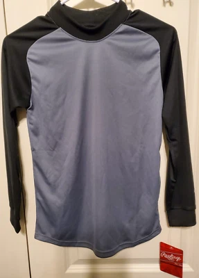 Camisa de béisbol Rawlings juvenil manga larga negra/gris poliéster YLRMT-B-89 MEDIANA Foto 1 de 4