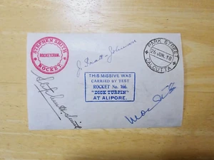 Rocket Mail FLOWN Cover | India EZ38c1 06/26/1938 | Dick Turpin - Imagen 1 de 2