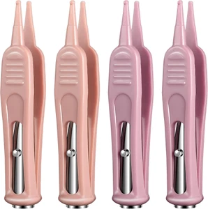 4 Pieces Infant Nose Cleaning Tweezer with LED Light Safe and Effective Booger P - Picture 1 of 12