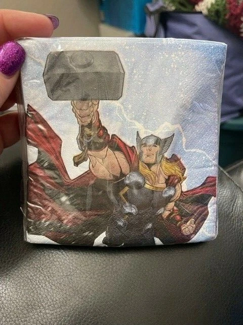 16 Marvel Epic Avengers Superhero Birthday Party Beverage Napkins. Amscan