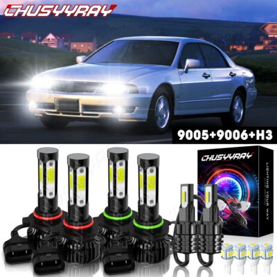 For Mitsubishi Diamante 1995-2003 6X LED Headlight Bulbs Hi/Low Beam + Fog Light - Image 1 of 4