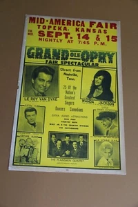 LEROY VAN DYKE - WANDA JACKSON COLORCRAFT POSTER VINTAGE ORIGINAL - Picture 1 of 3