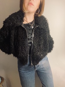 zara shaggy jacket