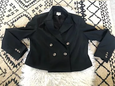 Chaqueta Blazer Joie Mujer Talla Grande Mangas Largas Negra Corta Cuerpo Corto. A2 Foto 1 de 4