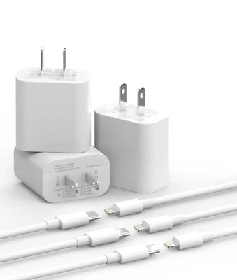 3 Pack Fast iPhone cable WITH USB-C CHARGING BRICK - Image 1 of 3