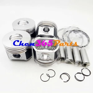 New 4 pcs 1G796-2111 Piston Kit & Ring Set for Kubota V2403-DI V2203-DI Engine - Picture 1 of 2