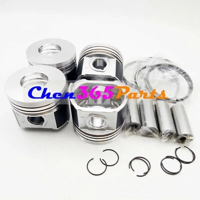 New 4 pcs 1G796-2111 Piston Kit & Ring Set for Kubota V2403-DI V2203-DI Engine - Image 1 of 2