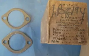 New Ford 1941-1967 6 cyl and 1949-67 8 exhaust pipe flange Gasket Free shipping - Foto 1 di 1