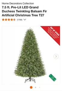 7.5 ft Grand Duchess Twinkling FULL Balsam Fir LED Artificial Christmas Tree T27 - Picture 1 of 7