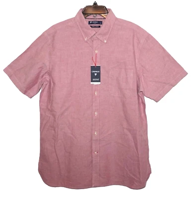 Daniel Cremieux Short Sleeve Shirt Large Berry Red Supima Cotton NWT (DSS454) - Image 1 of 2
