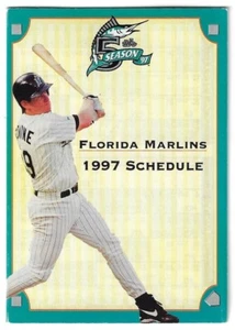 1997 Florida Marlins MLB Baseball Zeitplan!!! Profi Player Sportbekleidung - Bild 1 von 1