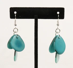 AQUA Ohrhänger Tagua Nuss Bio - Handarbeit   - Bild 1 von 1