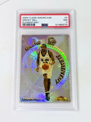 2000-01 Fleer Showcase Elementary #5E Grant Hill PSA 7 Orlando Magic HOF - Image 1 of 2