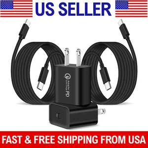 Chargeur mural et câble 20 watts super rapide type C pour Samsung A16 A15 5G A25 A35 A55 - Photo 1 sur 37