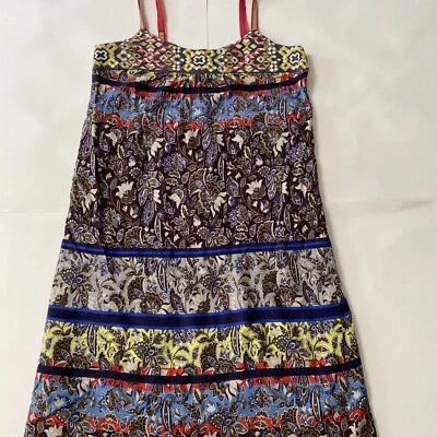 Vestido informal azul One September para mujer M bordado forrado floral Foto 1 de 4