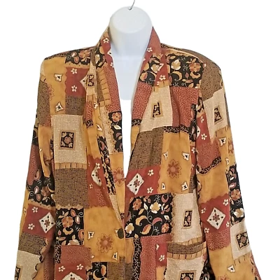 Blazer Kensington Cuadrado Vintage 80 Mujer M Cuadrado 1 Botón Bolsillos Almohadillas para el Hombro Foto 1 de 4