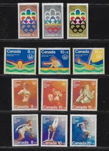 Canada Semi-Postal Stamps — Set of 12 — 1974-76, Olympiad Montreal #B1-12 — MNH - Picture 1 of 1