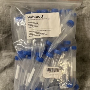 100 Pack 15ml Centrifuge Tubes Conical Bottom Screw Cap Polypropylene Sterile - Picture 1 of 3