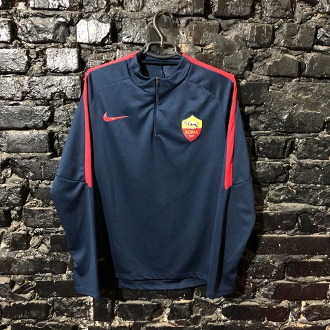 AS Roma Training Jacket Long Sleeve Nike Polyester Mens Size L Cover