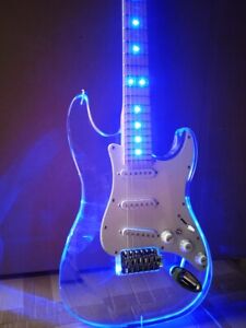 Electric Guitar Transparent acrylic body and LED lighting 6 strings