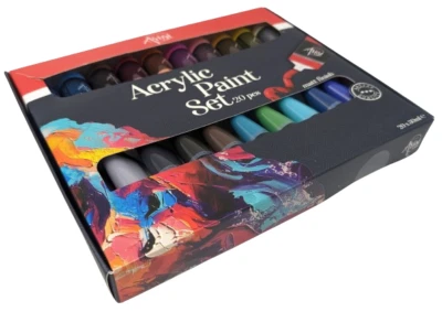 CREATIVE ARTIST Acrylfarben Set Acryl Farben Künstlerfarben 20x30ml Malfarben hochdeckend NEU
