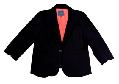 ModCloth Fine and Sandy Blazer Navy Blue 3/4 Sleeve Size XL Office Career Travel - Image 1 of 4