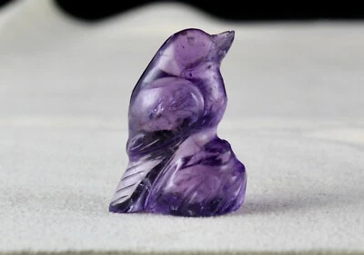27 Mm Natural Brazilian Amethyst Carved Bird 39 Ct Gemstone Pendant Design - Image 1 of 4