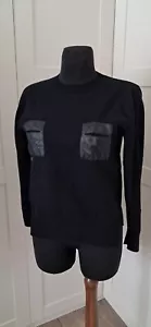 Maglione ASTRAET lana cotta decoro pelle taglia XS S - Foto 1 di 4