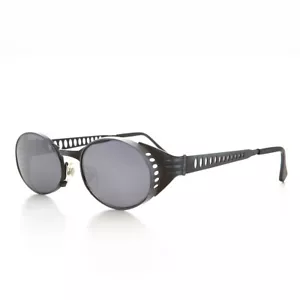 Blue Mad Max Goggle Sunglasses 90s Vintage Mirror Lens - Wells - Picture 1 of 3