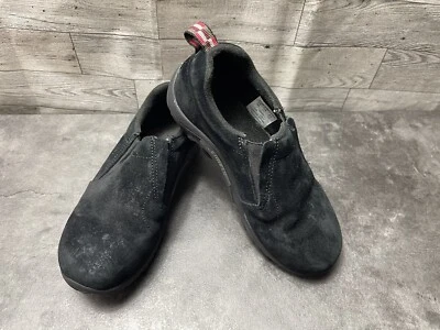 Mocassim Merrell Youth Kid 1M Jungle Moc Shoes couro camurça preta slip on caminhada - Imagem 1 de 4