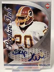 1998 Collector's Edge ""Rookie Ink"", Skip Hicks Washington Redskins blaue Tinte Auto - Bild 1 von 2