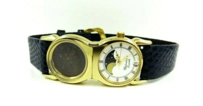 Valentino 8829 Moon Phase Blue Leather Strap Vintage Rare Women's Watch  - Image 1 of 4