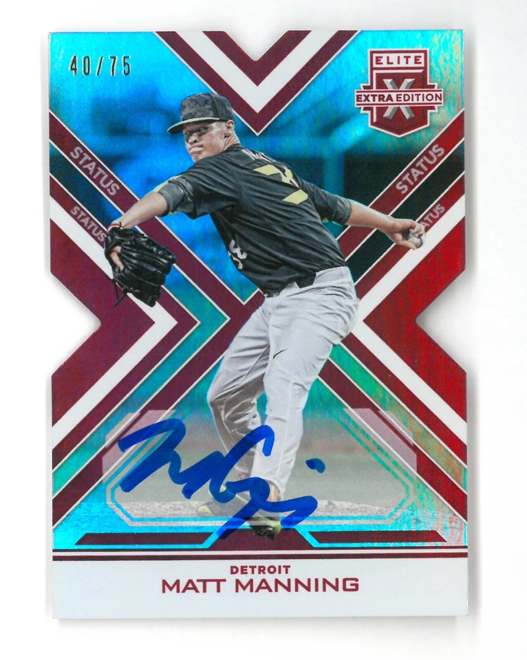 2016 Panini Elite Extra Edition MATT MANNING #9 ~ Red Status Die Cut Auto /75 - Image 1 of 2