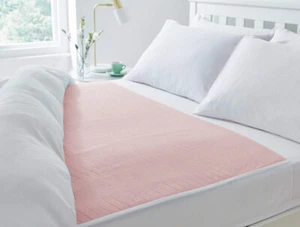 "Almohadilla de cama doble rosa súper absorbente Sonoma con Tucks, tamaño 85x115cms, 331⁄2""x 451⁄2" - Imagen 1 de 7