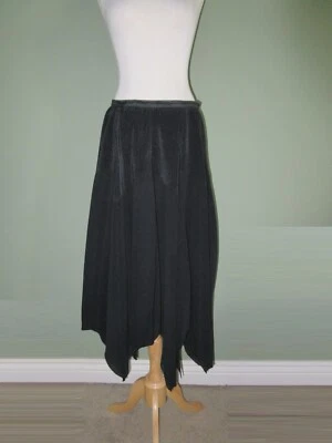 ISSEY MIYAKE FETE Negro Poliéster Multi Tejido Acampanado Asimétrico Dobladillo Falda 3 Foto 1 de 4