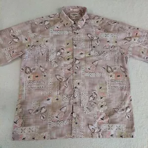 Campia Moda Mens 2XL Floral Short Sleeve Button Up Chest Pocket Hawaiian Shirt - Picture 1 of 16